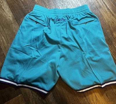 RETRO CHARLOTTE HORNETS NBA Stitched Lettering Basketball Shorts