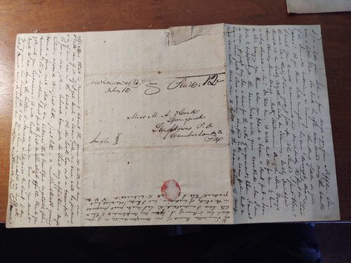 Margaret Ann Hood ( Mrs. John Zug ) Thomas Verner Moore 1838 Letter