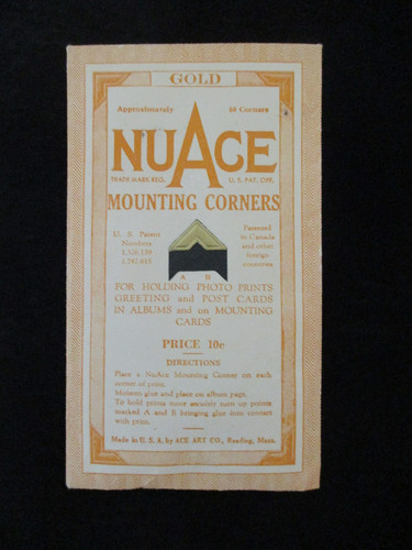 Vintage NuAce Gold Mounting Corners for Photo Prints in Albums (G)