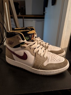 Air Jordan 1 Zoom CMFT Neutral Olive Gr. UK 7,5 in wirklich gutem gepflegten Zustand 