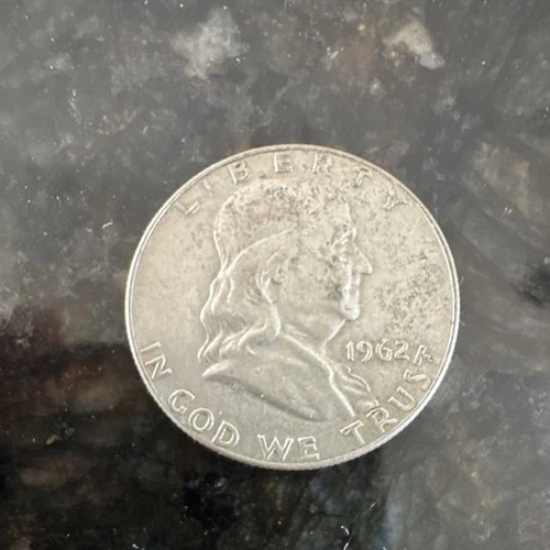 1962 Franklin Half Dollar 50C 90% Silver Circulated Denver Business Strike Coin