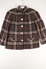 Pendleton Womens 100 Wool Plaid Coat Made In USA Vintage Classic Preppy 19 In M
