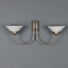 Applique Vintage Metallo Vetro 2 Attacchi Design Italia Anni 60 Originale