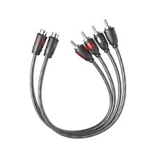 1ft RCA 1 Male to 2 Female Audio Speaker Y Adapter Splitter Cable 2 Pack