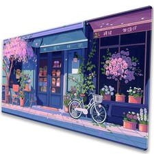 Pink Cherry Blossom Extended Gaming Mouse Pad Anime Flower Shop Desk Mat