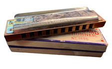 Vintage Hohner Marine Band No. 1896 Harmonica Key of C Original Box Insert