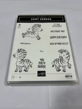 Stampin' Up! "Zany Zebras" Cling Stamp Set Pre-Owned