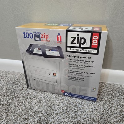 Iomega Zip 100 ATAPI IDE Internal Drive SuperFloppy Disks SCSI Cable Set Sealed