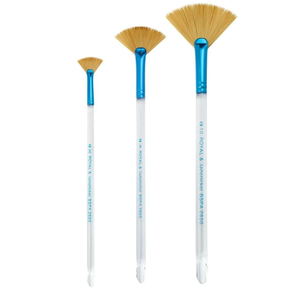 Royal & Langnickel BSPA-2850 Taklon Fan Brushes for Painting