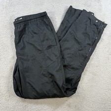 Vintage Nike Windbreaker Pants Mens Medium Black Unlined Drawstring Pocket 90s