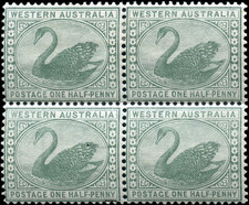 Australia Scott #58 Perf 14 MH F Block of 4 Stamps