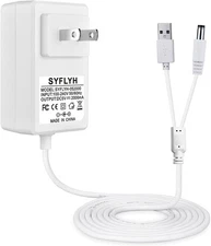 Ingenuity Power Cord Adapter for Baby Swing - USB A & DC Plug White 
