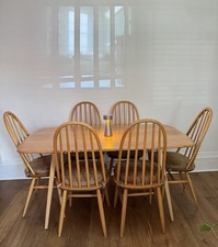 Mid Century Original ERCOL Dining Table And 2x Chair