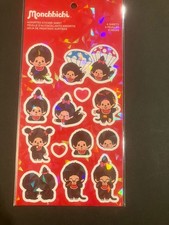 Monchhichi Stickers 4 Sheets 50 Stickers