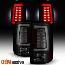 Fits 09-18 Dodge Ram 1500 2500 3500 Black Smoked Led Tube Tail Lights Brake Lamp Fits 09-18 Dodge Ram 1500 2500 3500 Black Smoked Led Tube Tail Lights Brake Lamp