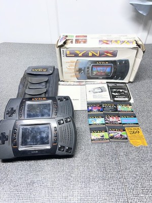 Atari Lynx II System Handheld Consoles With Games, Manuals And Box