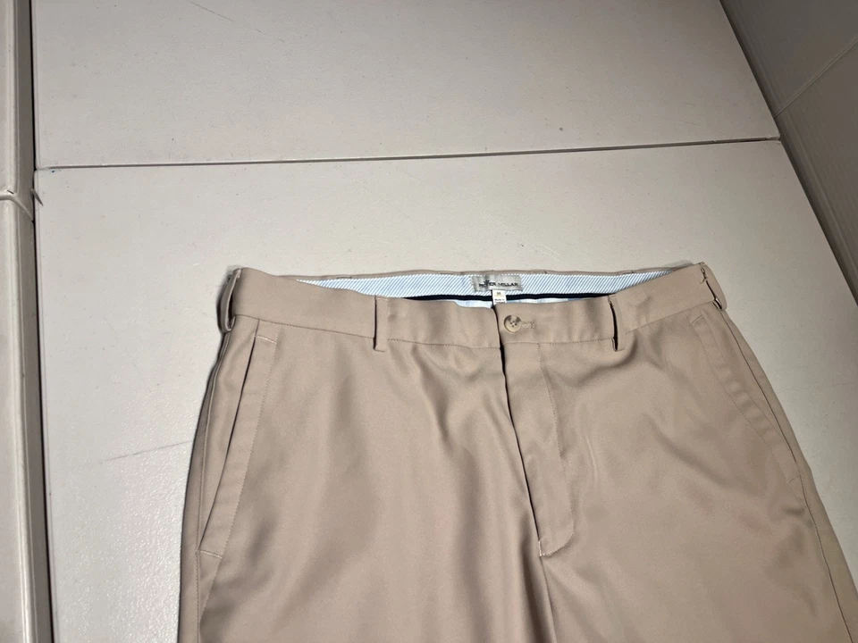Pantalones Cortos Peter Millar Para Hombre 35 Caqui Golf Rendimiento Poliéster Informal Deporte Foto 2 de 4