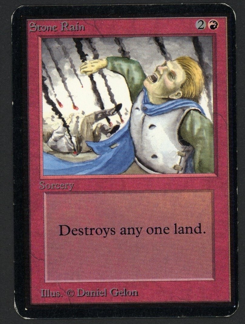 ***Alpha Stone Rain (Light Indents)*** MTG Alpha Magic Kid Icarus