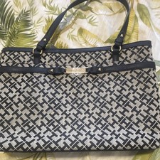 Tommy Hilfiger Black/Beige Monogram Shoulder ...
