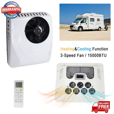#ad 12V RV Air Conditioner Kit Trailer Electric Roof Rooftop AC Unit Heat amp; Cooling $487.76