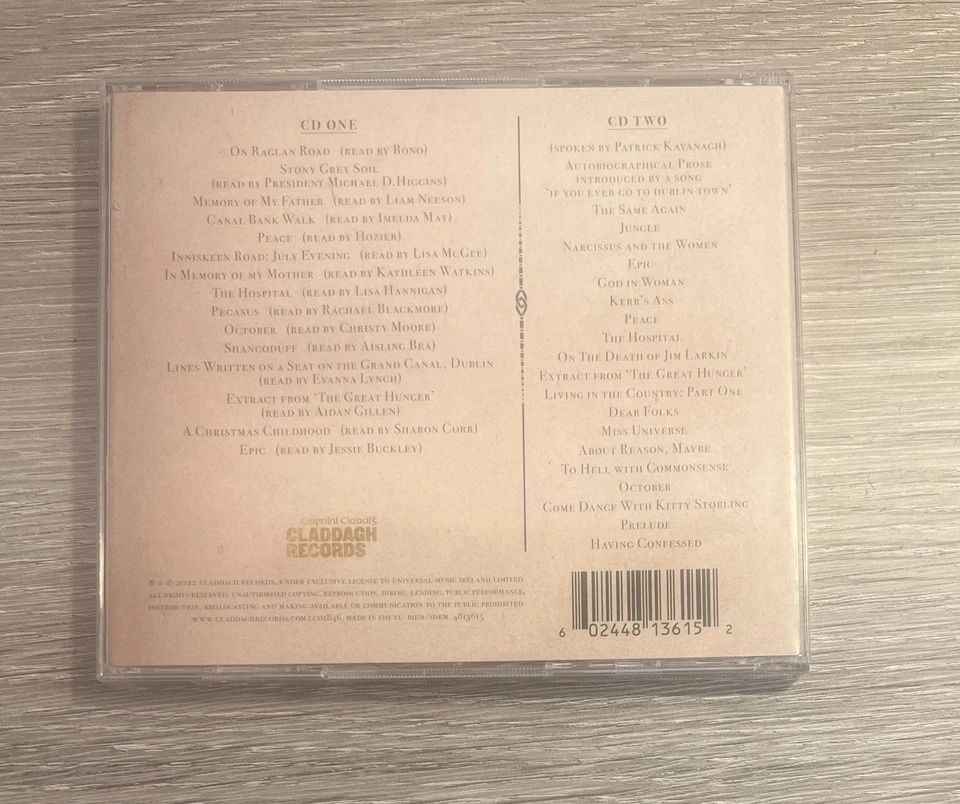 Patrick Kavanagh Almost Everything 2xCD Ireland Poetry Inniskeen Monaghan - Image 2 of 2