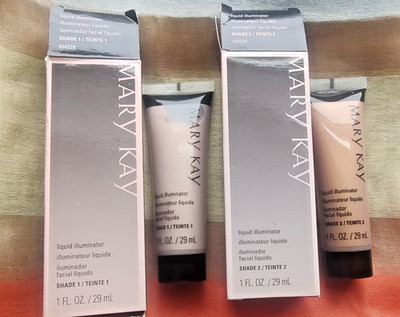 Mary Kay Liquid Illuminator (Shade 1 & 2) for highlighting the face and skin.