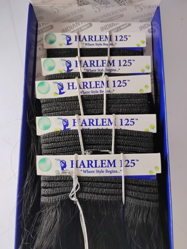 Harlem 125 5 estrellas indio Remi cabello humano húmedo y ondulado rizo brasileño tejido 5 piezas - Imagen 4 de 10