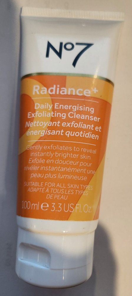 No7 Radiance + Daily Energizing Exfoliating Cleanser 3.3 oz.