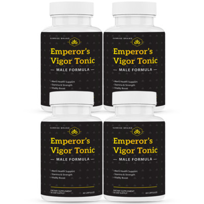 Emperor's Vigor Tonic Supplement for Men, Male Health Pills - 4 Pack