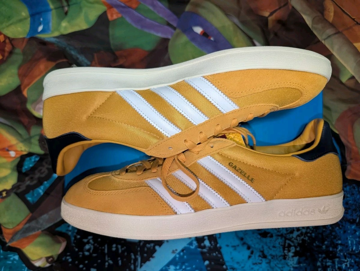 Adidas Gazelle Indoor Casual Shoes Preloved Yellow IE0540 Mens SIze 11 NIB
