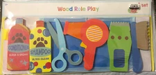 NEW WOODEN ROLE PLAY Pet Grooming Set 3+ Years