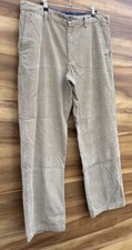 Izod Men  s Tan Corduroy Straight Leg Pants Size W38 X 29 Classic Cotton