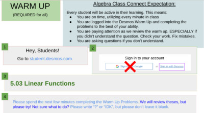 Linear Functions (day 1) and (day 2)