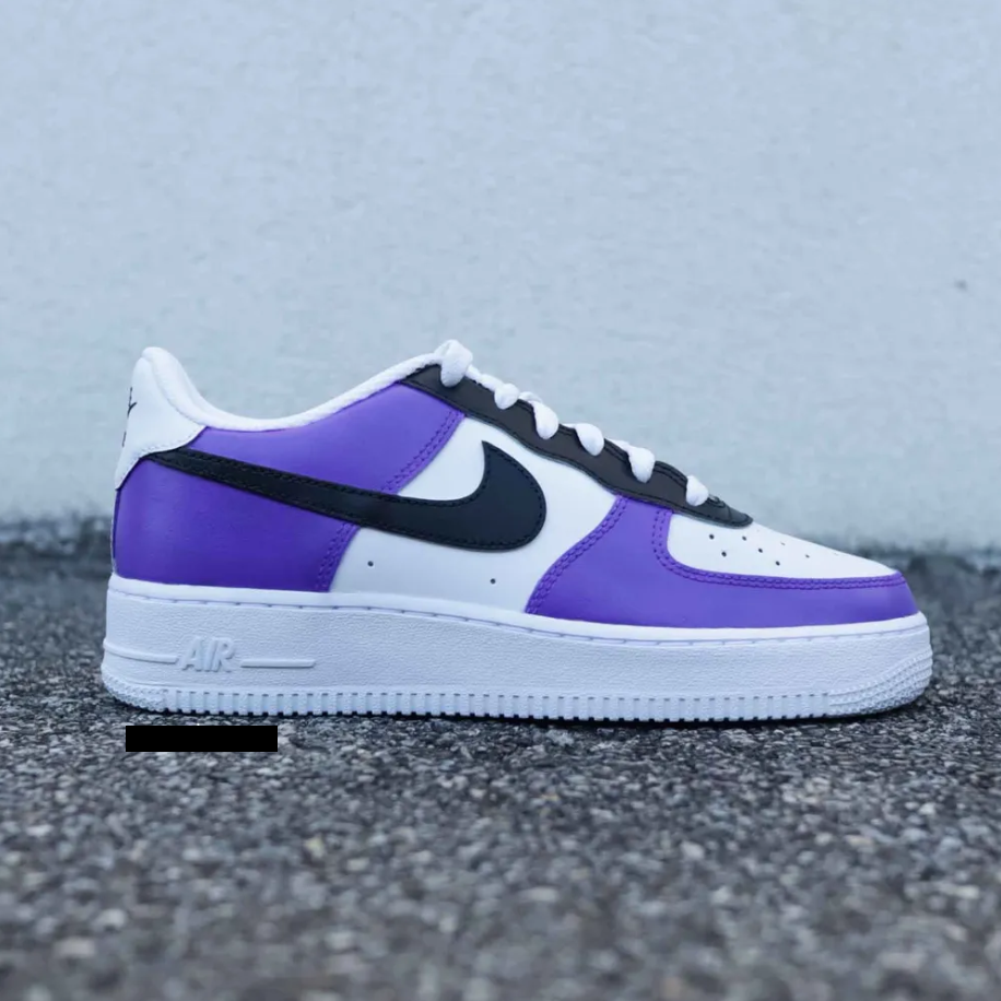 Air Force Custom White Shoes Retro Court Grape Purple Black