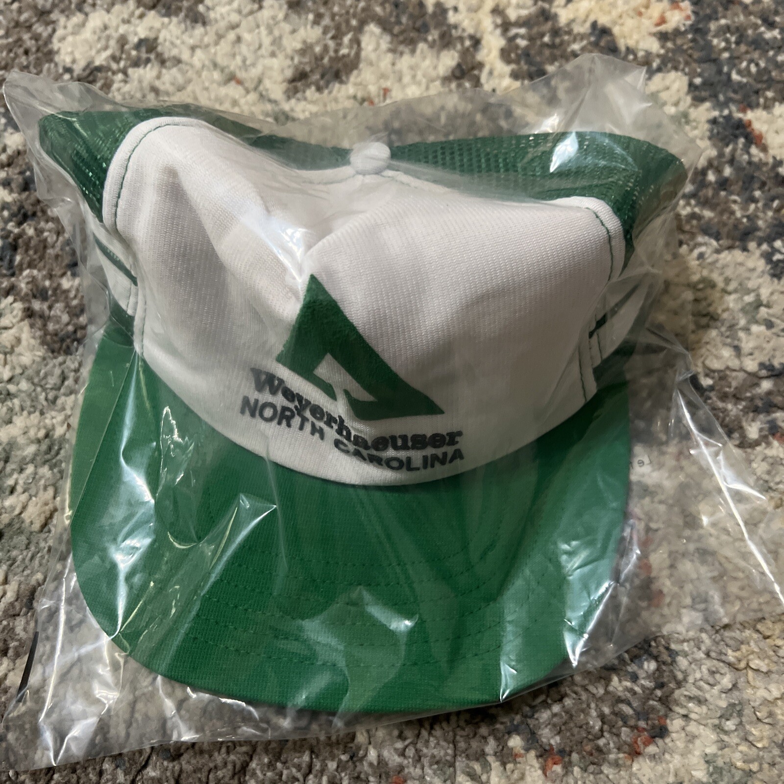 Vintage Weyerhaeuser 3 Stripe Trucker Snapback Hat North Carolina New