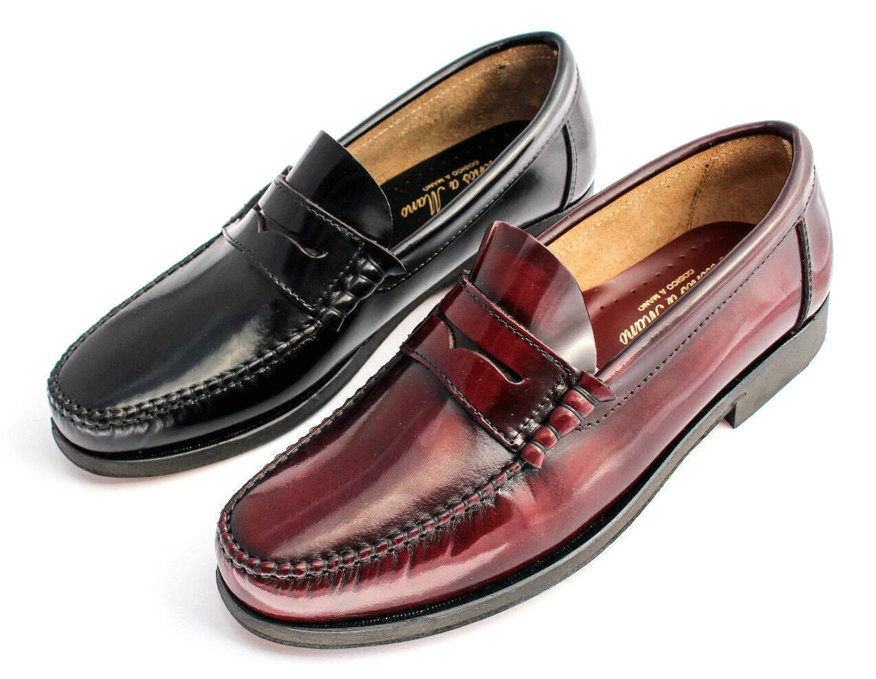 Mocasines para hombre con suelas de cuero mocasines de cuero zapatillas zapatos de traje negro burdeos