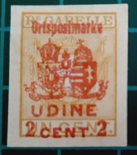 1917-18 Occupazione austriaca - recapito aut. Udine 2 cent.