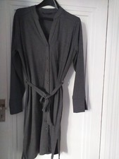 M&S UK 10 (fits UK12) grey knee length long sleeved shirt dress used, washed 1x