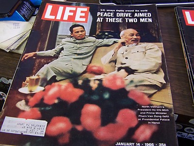VINTAGE LIFE - JAN 14 1966 -  HO CHI MINCH / PHAM VAN DONG  - GREAT ADS