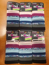6 Packs of 27: Scunci Elastics Multi-Color No Damage Medium Hold 3085 R7P7a