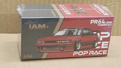 ミニカー POPRACE PR64-288 S13 RED CHROME Nissan Silvia S13 Pandem Red Chrome by Pop Race 1/64 IAM