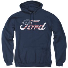 FORD FLAG LOGO Licensed Hooded and Crewneck Sweatshirt SM-3XL