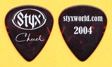 Styx Chuck Panozzo Signature Brown Faux Tortoise Guitar Pick - 2004 Tour