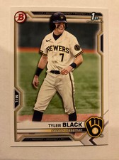 2021 Bowman Draft TYLER BLACK 1st Bowman RC Milwaukee BREWERS #BD-200