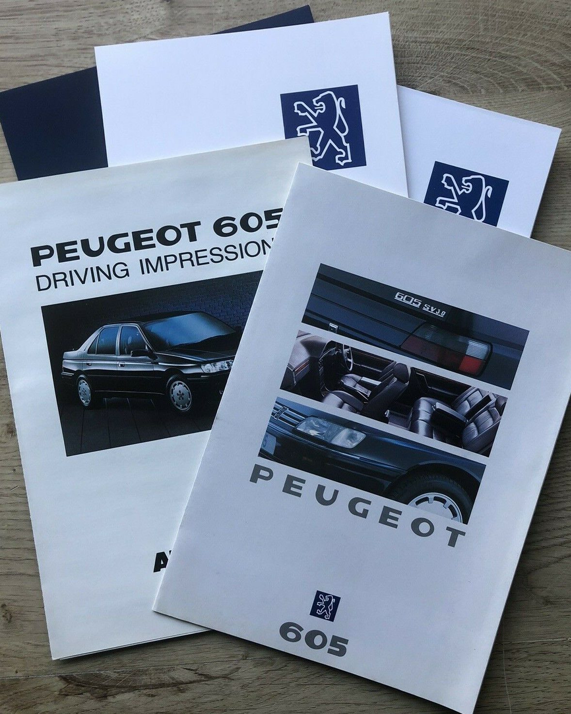 RARE VINTAGE Early 1990s Peugeot Cach inc. Be super welcome 605 brochures Max 55% OFF