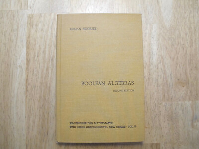 Boolean Algebras by Roman Sikorski (2nd edition 1964)