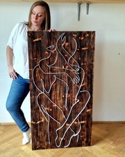 Abstrakt Bild Gemälde Frauen Männer Modern Kunst Retro ORIGINAL erotisch  