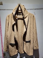 Be Jealous Women's Biege Thin Hood Jacket Size 20/22 Open Front Express Shipp