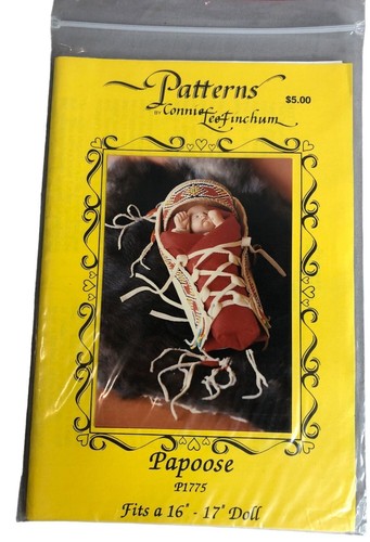 Lot/4 Connie Lee Finchum Doll Patterns American Indian Design Uncut - Picture 2 of 9
