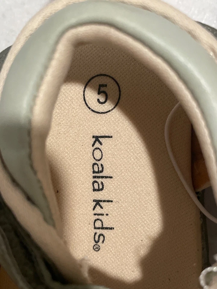 Sandalias Koala Niños Niño Pequeño Talla 5, Verde y Tostado, Lindos Zapatos Foto 2 de 4